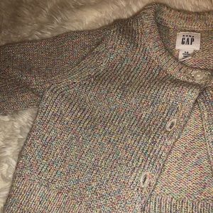 Gap MultiColor/Shimmer Cardigan Sweater 3-6 Months